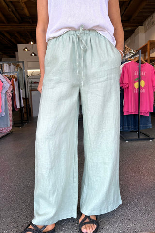 LUXE LINEN PANTS - WHITE