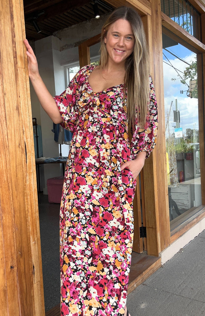 ARABELLA MAXI DRESS - FLOWER PRINT