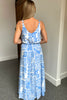 MALIA MAXI DRESS - BLUE/WHITE