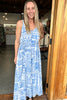 MALIA MAXI DRESS - BLUE/WHITE