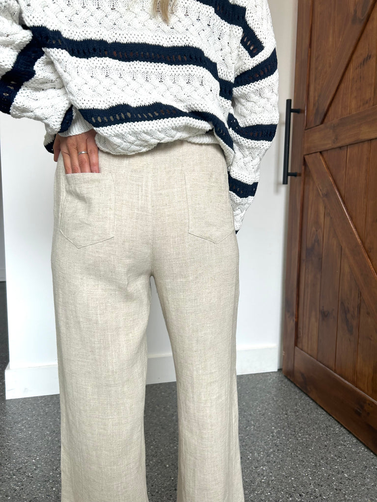 TODD LINEN PANTS - NATURAL