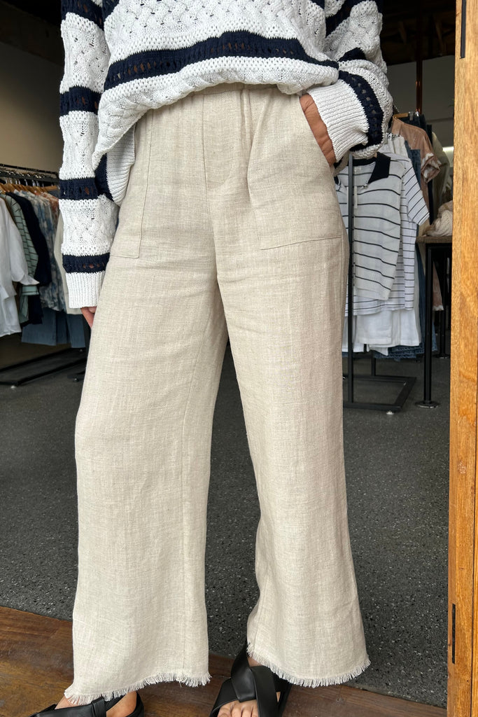 TODD LINEN PANTS - NATURAL