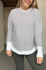 LUCY FRENCH TERRY SWEAT - STRIPE
