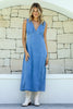 ALICE DENIM MAXI DRESS - MID BLUE