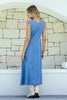 ALICE DENIM MAXI DRESS - MID BLUE