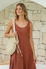 ALLIE COTTON DRESS - CINNAMON