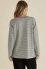 BRIXLEY LONG SLEEVE TOP - BLACK STRIPE