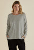 BRIXLEY LONG SLEEVE TOP - BLACK STRIPE