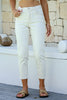 DANE SLIM LEG CROP JEAN - ECRU