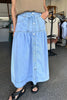 ABBEY MAXI DENIM SKIRT - VINTAGE LIGHT BLUE