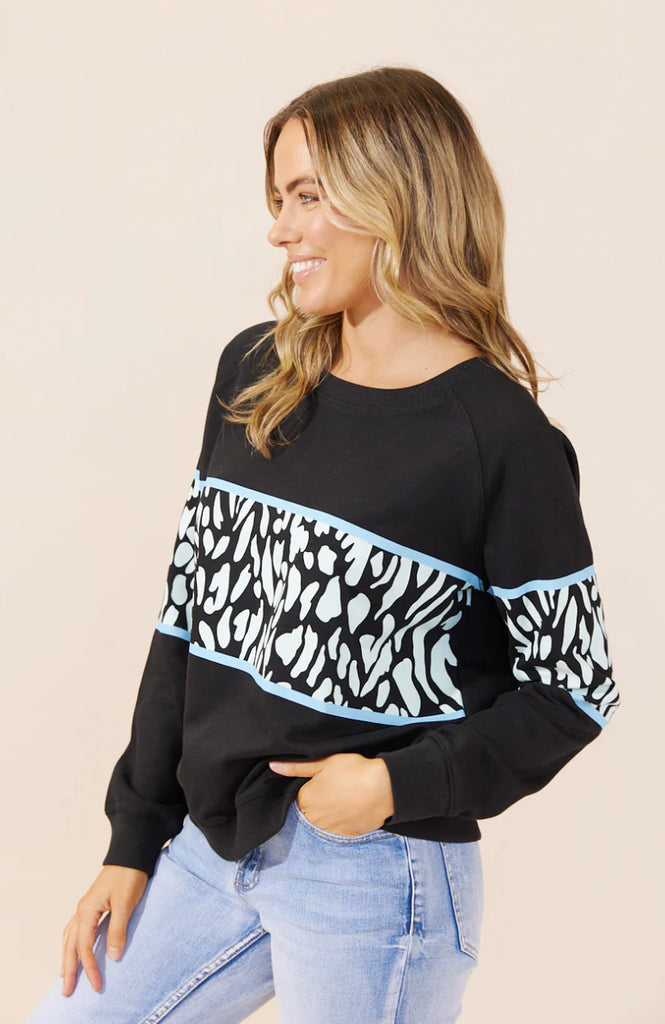 DAKOTA SWEATER - BLACK/BLUE