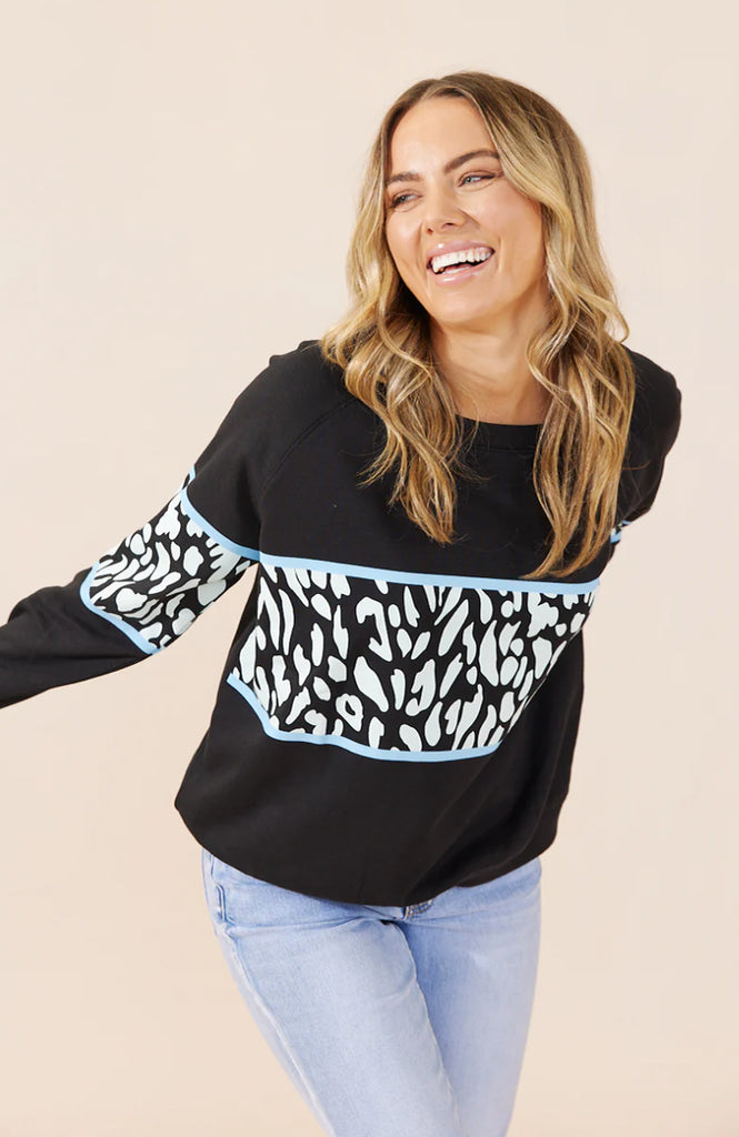 DAKOTA SWEATER - BLACK/BLUE