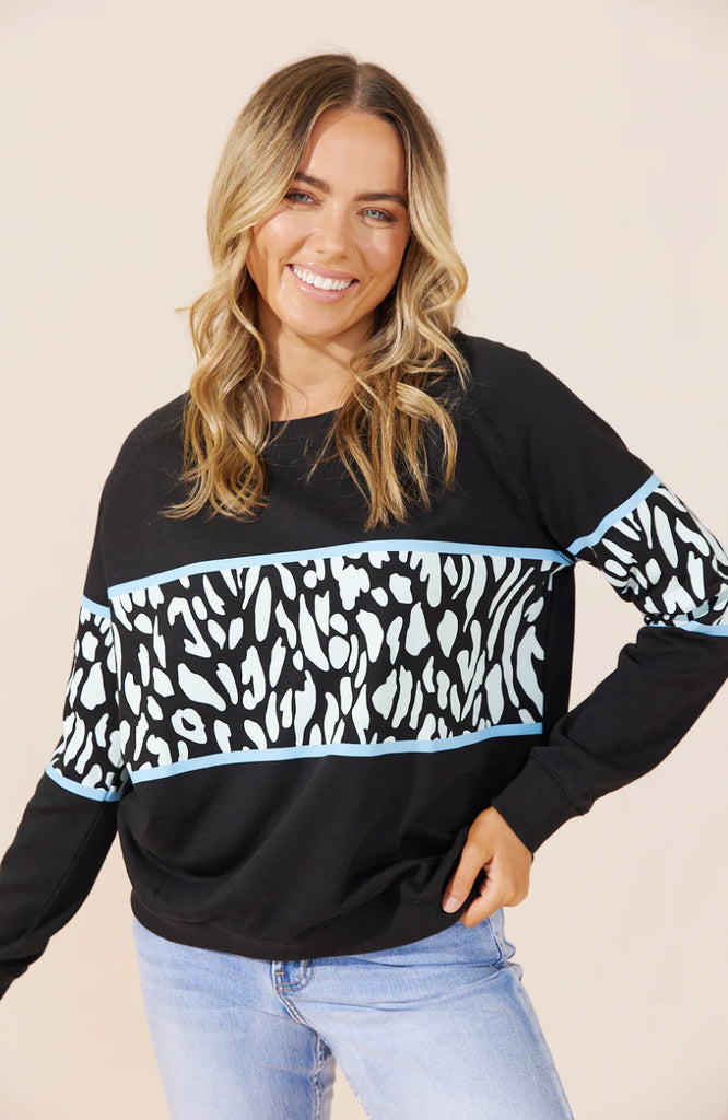 DAKOTA SWEATER - BLACK/BLUE