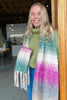 HAZEL STRIPE SCARF - GREEN / PINK