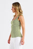 EMMA SCOOP TANK - AVOCADO STRIPE