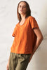 ERIN COTTON TEE - RUST