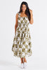 TIERED MAXI FRILL DRESS - GEO FLORAL