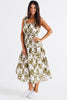 TIERED MAXI FRILL DRESS - GEO FLORAL