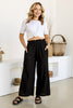 GRACIE LINEN PULL ON WIDE LEG PANT - BLACK