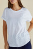 HAILEY SHORT SLEEVE COTTON TEE - WHITE