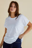 HAILEY SHORT SLEEVE COTTON TEE - WHITE