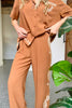 HALLE SHIRT AND PANT SET - RUST/CREAM