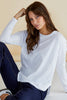 JESSIE LONG SLEEVE COTTON TEE - WHITE