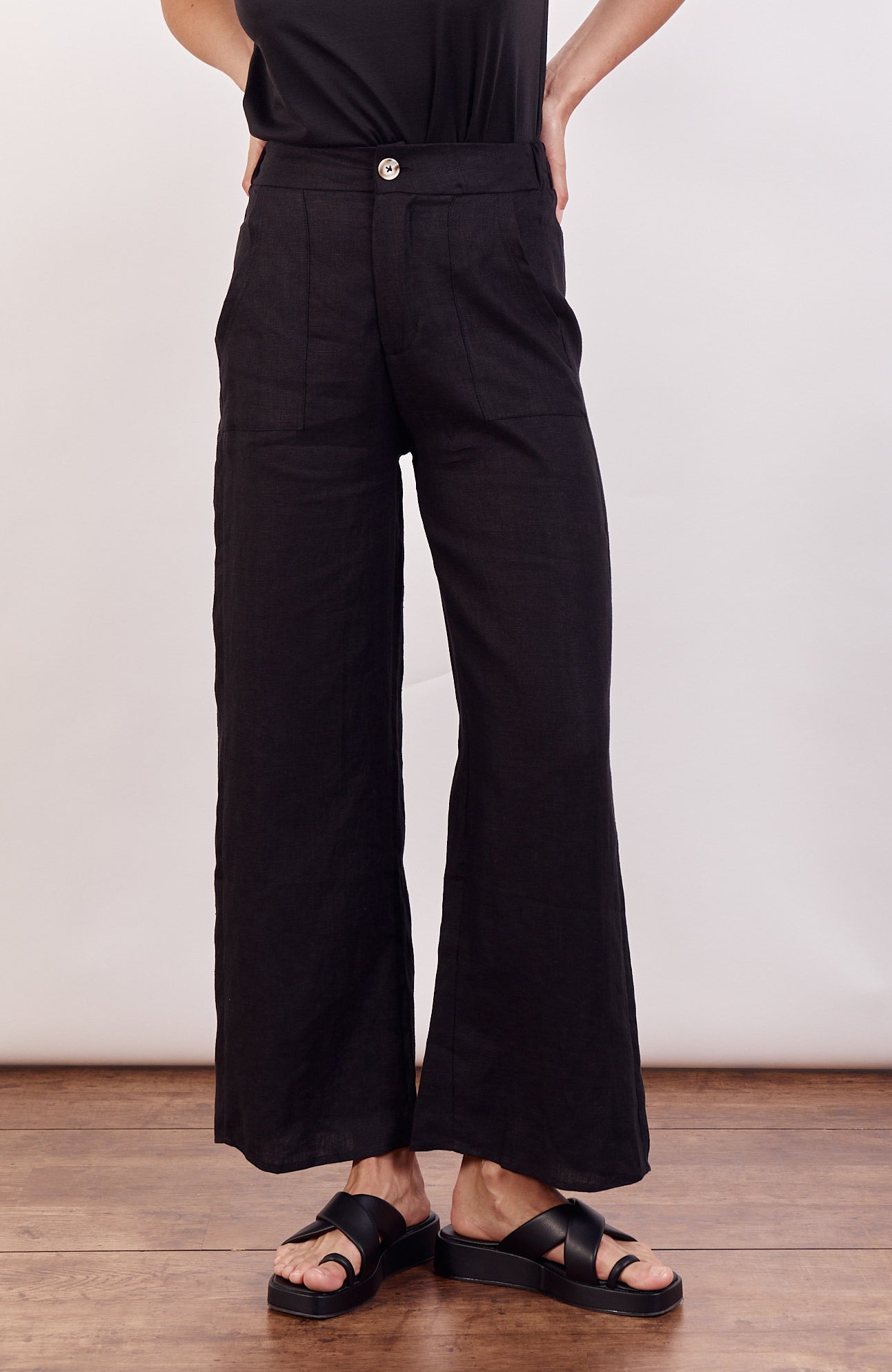 JUDE LINEN PANTS - BLACK