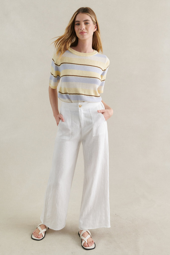 JUDE LINEN PANT - WHITE