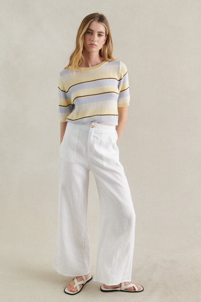 JUDE LINEN PANT - WHITE