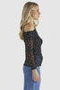 LAURETTA MESH TOP - BLACK DITSY
