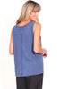 LINA COTTON TANK TOP - STEELE BLUE