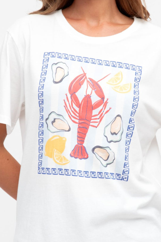 LOBSTER TEE - WHITE