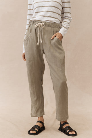 LUXE LINEN PANTS - NATURAL