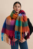 MARI CHECKERED FLUFFY SCARF - MULTI