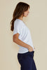 MAUI DRAPED BASIC TEE - WHITE