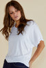 MAUI DRAPED BASIC TEE - WHITE