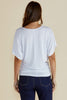 MAUI DRAPED BASIC TEE - WHITE