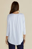 MILAN 3/4 SLEEVE BASIC TOP- WHITE