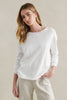 NELLIE COTTON KNIT TOP - WHITE