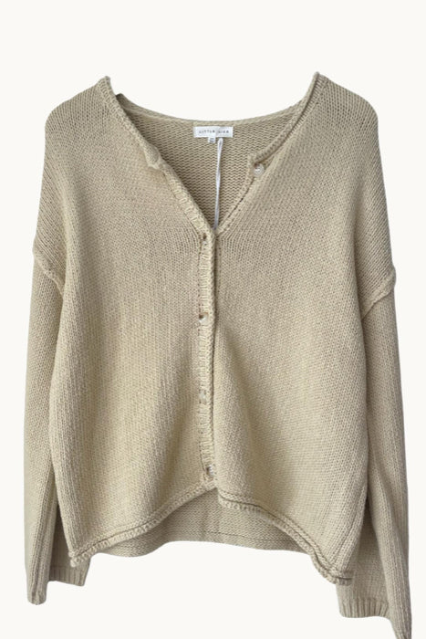 RAYA COTTON CARDIGAN - NATURAL