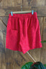 ALEX LINEN SHORT - RED