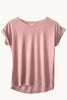 ROLL SLEEVE TEE - PINK