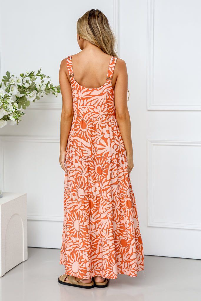 TANGELLO SOLEIL MAXI DRESS - TANGELLO PRINT