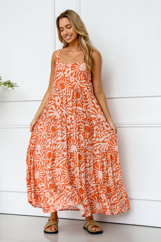 TANGELLO SOLEIL MAXI DRESS - TANGELLO PRINT