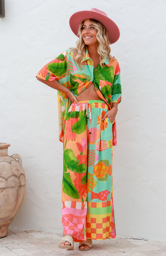 SOUTH BEACH PANT - MULTI PRINT