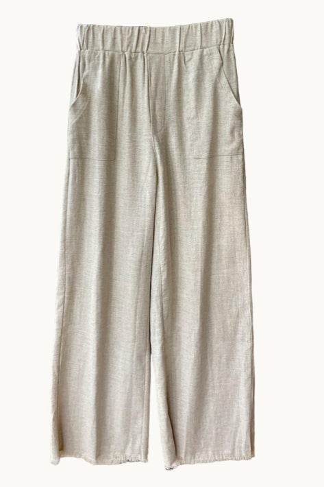 TODD LINEN PANTS - NATURAL