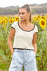 COCO CROCHET TOP - CREAM