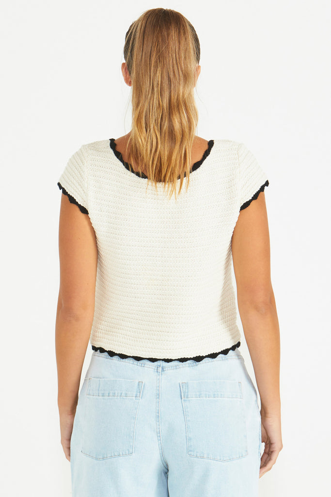 COCO CROCHET TOP - CREAM