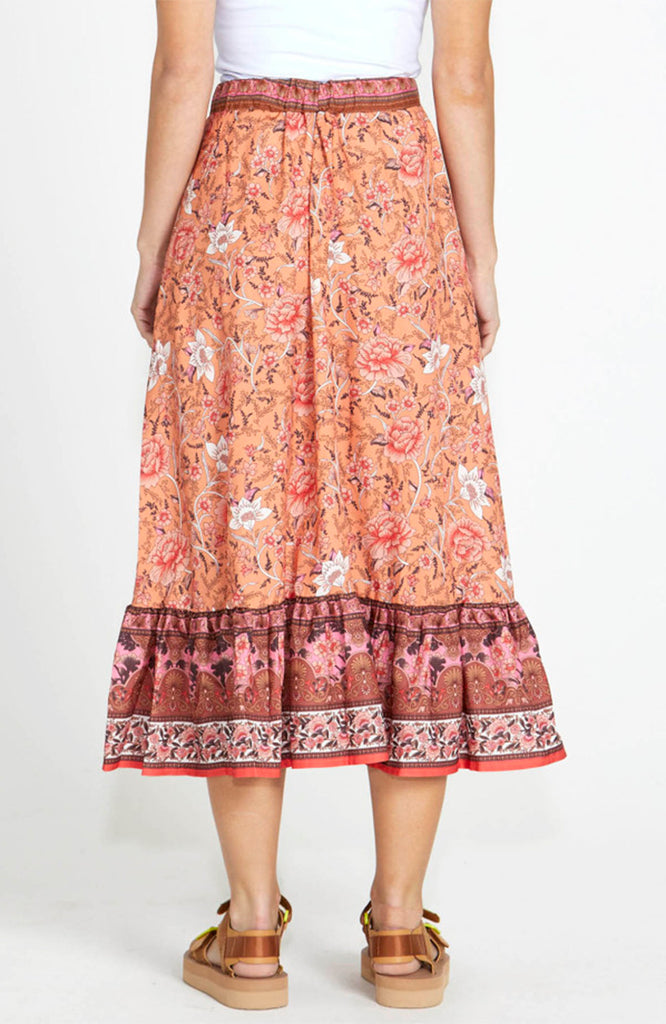 DAWN TIERED BOHO SKIRT - BATIK PAISLEY